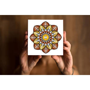 Mandala Signo Gêmeos Impresso