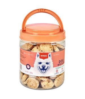 PETISCO COOKIE SABOR FRANGO E MAÇÃ - POTE 500G - WANPY