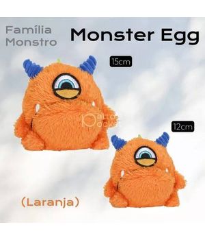 PELÚCIA MONSTER EGG LARANJA - Q MONSTER - PETTA
