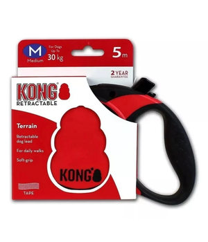 GUIA RETRÁTIL VERMELHA 5 METROS - KONG TERRAIN