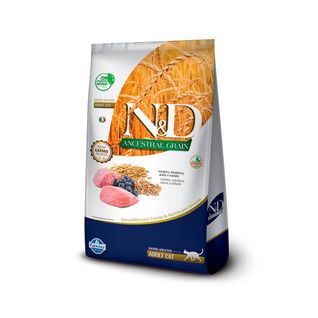 Ração Farmina ND Ancestral Grain para Gatos Adultos Sabor Cordeiro e Blueberry 400g