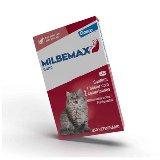 Vermifugo Elanco Milbemax FC para Gatos de 2 Kg a 8 Kg com 2 Comprimidos