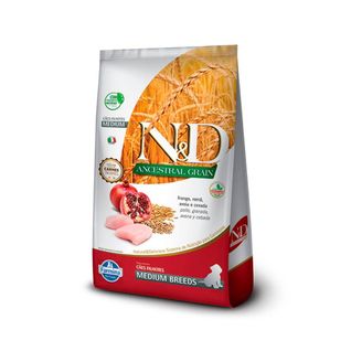 Ração Farmina ND Ancestral Grain para Cães Filhotes de Raças Médias Sabor Frango e Romã 2,5kg