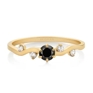Anel Belle Diamante Negro ouro 18k