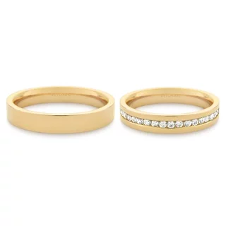 Alianças de Casamento Encanto ouro 18k