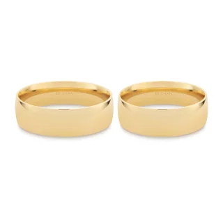 Alianças de Casamento Largas Grossas ouro 18k