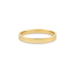 Aliança Flat ouro 18k