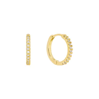 Brinco Argola Lumiere com Diamantes ouro 18k