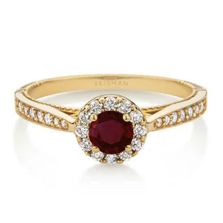 Anel Amore Mio Granada ouro 18k