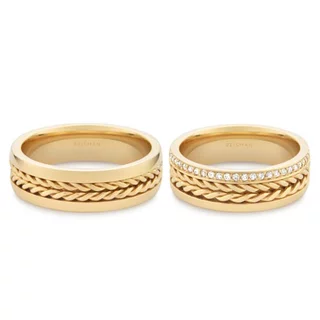 Alianças de Casamento Positano ouro 18k