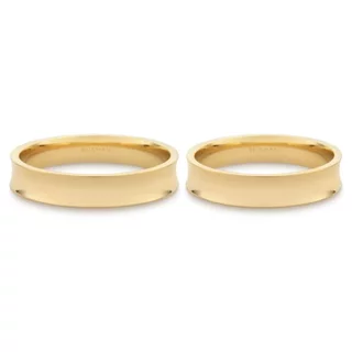 Alianças de Casamento Côncavas ouro 18k