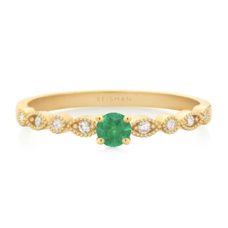 Anel Shine Esmeralda ouro 18k