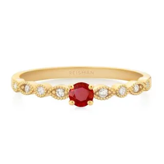 Anel Shine Rubi ouro 18k