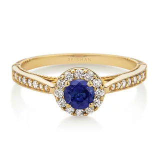 Anel Amore Mio Safira Azul ouro 18k