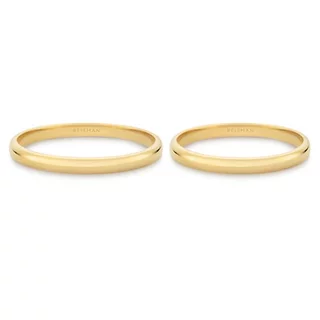 Alianças de Casamento Finas Clássicas ouro 18k
