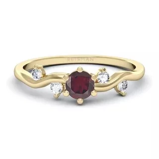 Anel Belle Granada ouro 18k