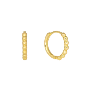Brinco Argola Bolinhas ouro 18k