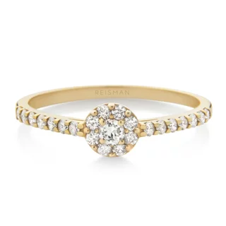 Anel de Noivado Sunflower I ouro 18k
