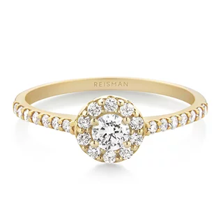 Anel de Noivado Romance ouro 18k