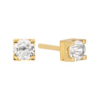 Brinco Square com Topázio ouro 18k
