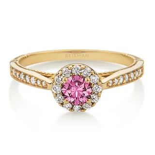 Anel Amore Mio Safira Rosa ouro 18k