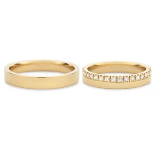 Alianças de Casamento Amorino ouro 18k