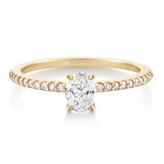 Anel de Noivado Toronto Diamante Oval 30 a 40 pts Ouro 18k