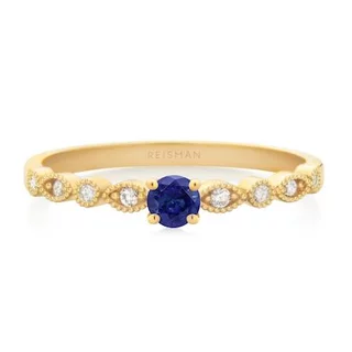Anel Shine Safira Azul ouro 18k