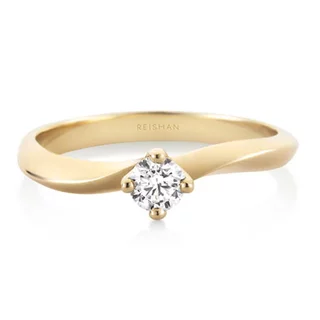 Anel Solitário Harmony ouro 18k