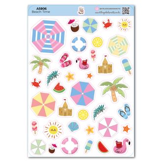 Beach Time - Adesivos - A5