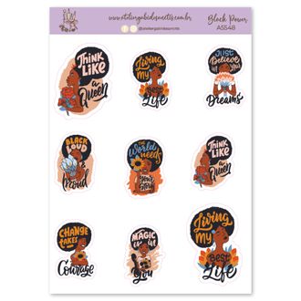 Black Power - Adesivos - A5