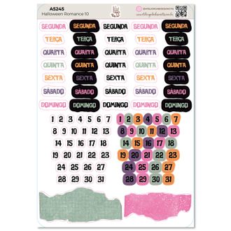 Halloween Romance 10 - Adesivos - A5