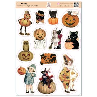 Halloween Ephemera 10 - Adesivos - A5