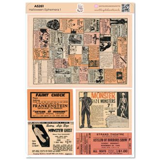Halloween Ephemera 1 - Adesivos - A5