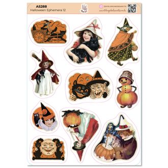 Halloween Ephemera 12 - Adesivos - A5