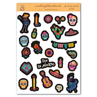 Día de los Muertos - Adesivos - A5
