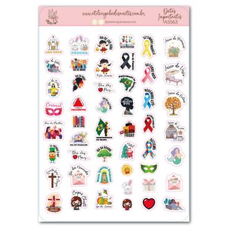 Datas Importantes - Adesivos - A5