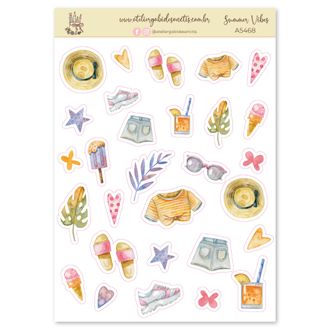 Summer Vibes - Adesivos - A5