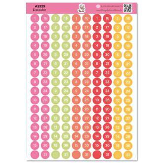 Datador Cores - Adesivos - A5 - 12
