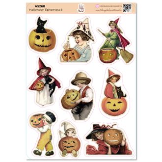 Halloween Ephemera 8 - Adesivos - A5