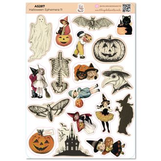 Halloween Ephemera 11 - Adesivos - A5