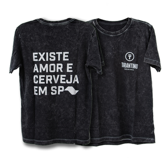 Camiseta Preta Estonada | Existe Amor e Cerveja em SP