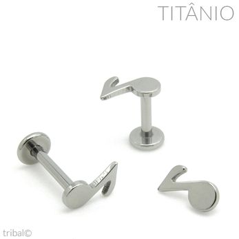 Labret Nota Musical Titânio 1.6mm