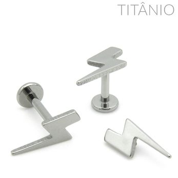 Labret Raio Titânio