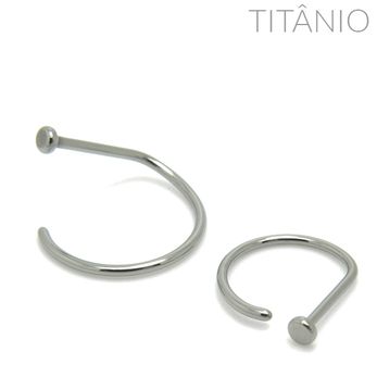Argola Nariz D-Ring Titânio