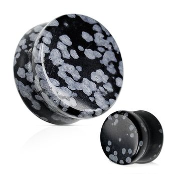 Plug Pedra Obsidiana Flocada