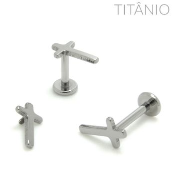 Labret Cruz Titânio 1.6mm
