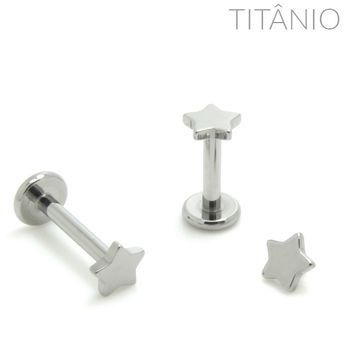 Labret Estrela Titânio 1.6mm