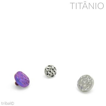 Topo Disco Martelado Titânio