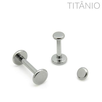 Labret Disco Flat Titânio